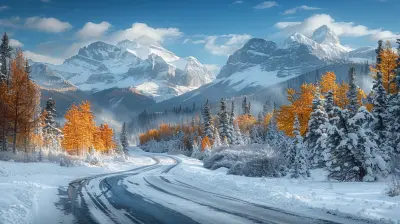 Snow Capped Peaks And Serpentine Roads Winter Wonderland Road Trips